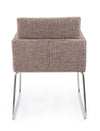 Sedia Sixty Text con struttura in acciaio e compensato, per arredo interno con braccioli, 60 x 54 x h 80,5 cm