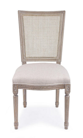 Sedia "Liliane" con struttura in legno di frassino, con cuscino da 48 x 65 x h 96 cm