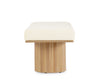 Panca Floriana per interno, con Struttura In Mdf E Compensato, da 122x46x42,5h cm