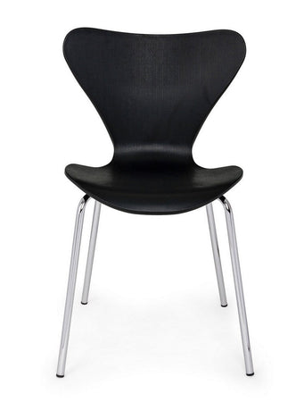 Sedia "Tessa" con gambe in acciaio verniciato a polvere epossidica, per arredo interno 50 x 49,5 x h 82 cm