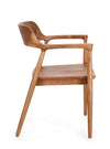 Sedia Suzy con legno teak, per arredo interno con braccioli 59 x 57 x h 79 cm