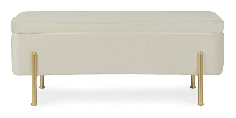 Panca Contenitore "Irina" per interno, con Struttura In Mdf E Compensato, da 110x42x42h cm