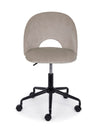 Sedia Linzey da ufficio ergonomica, rivestimento in velluto, con ruote, altezza regolabile