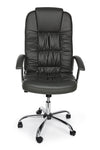 Poltrona Dehli da ufficio ergonomica, rivestimento in similpelle con braccioli e ruote
