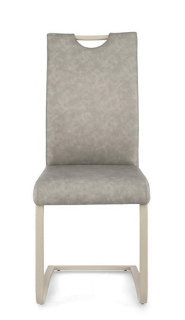 Sedia "Kenneth" con gambe in acciaio verniciato a polvere epossidica, per arredo interno 42 x 56 x h 102 cm