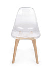 Sedia Easy con seduta e schienale in policarbonato, per arredo interno 52 x 47 x h 82 cm