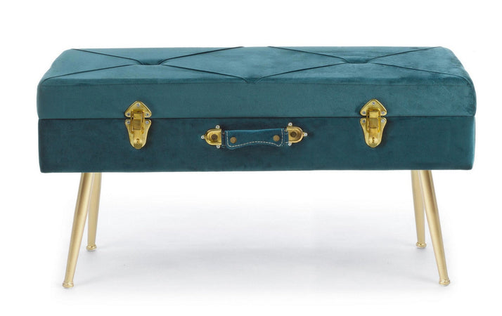 Panca Contenitore "Polina" per interno, con Struttura In Mdf, da 80x34x42h cm