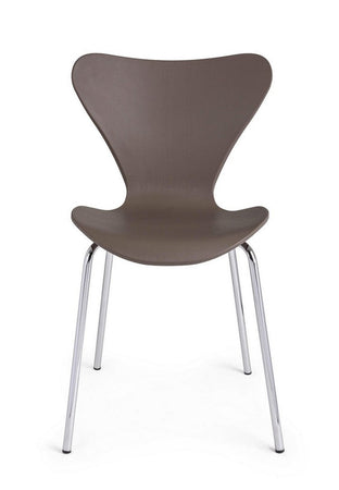 Sedia "Tessa" con gambe in acciaio verniciato a polvere epossidica, per arredo interno 50 x 49,5 x h 82 cm
