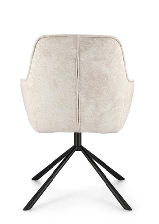 Sedia "Grant" con gambe in acciaio verniciato a polvere epossidica, per arredo interno 59 x 65 x h 86 cm
