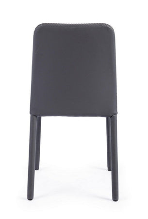 Sedia "Pathos" con struttura e gambe in acciaio, per arredo interno 42 x 61 x h 85,5 cm