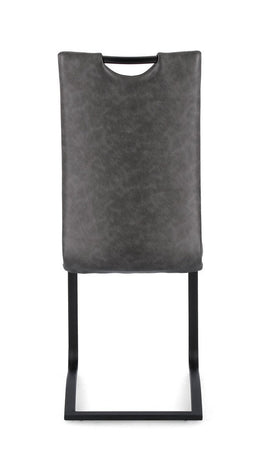 Sedia "Kenneth" con gambe in acciaio verniciato a polvere epossidica, per arredo interno 42 x 56 x h 102 cm