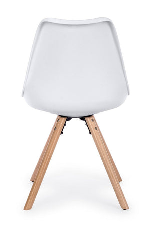 Sedia "New Trend" con gambe in legno di faggio, per arredo interno 54 x 49 x h 83,5 cm
