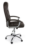 Poltrona Dehli da ufficio ergonomica, rivestimento in similpelle con braccioli e ruote
