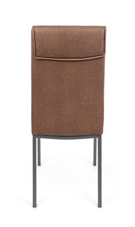 Sedia "Sofie" con struttura in acciaio e compensato, per arredo interno 43 x 59,5 x h 99,5 cm