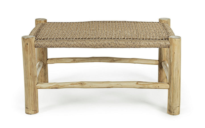 Tavolino "Lampok" con struttura in rami di Teak, per esterno, da 80 x 60 cm