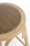 Sgabello da bar Circle per interno, Struttura In Legno Di Olmo, 40 x  x 40 x 73 cm