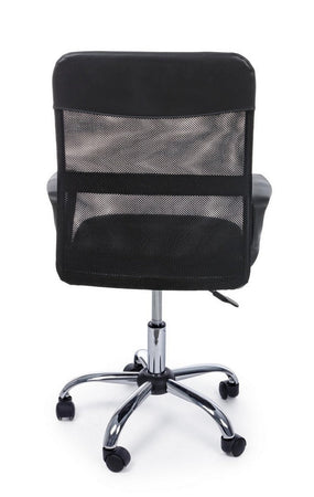 Poltrona "Nairobi" da ufficio ergonomica con braccioli, altezza regolabile, colore nero