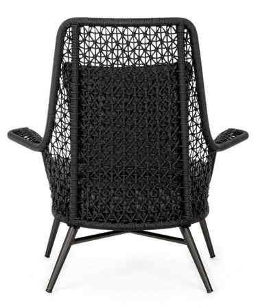 Poltrona "Cristobal" con cuscini, struttura in alluminio resistente per esterno