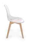 Sedia Easy con seduta e schienale in policarbonato, per arredo interno 52 x 47 x h 82 cm
