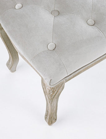 Panca "Mathilde" per interno, con Struttura In Legno Di Betulla E Rubberwood, da 110x36x47h cm