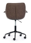 Poltrona Joshua da ufficio ergonomica, rivestimento in similpelle con braccioli e ruote