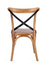 Sedia Cross Metal con struttura in legno di olmo da 50,5 x 52 x h 87 cm