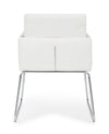 Sedia Sixty Text con struttura in acciaio e compensato, per arredo interno con braccioli, 60 x 54 x h 80,5 cm