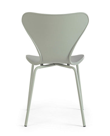 Sedia "Tessa" con gambe in acciaio verniciato a polvere epossidica, per arredo interno 50 x 49,5 x h 82 cm