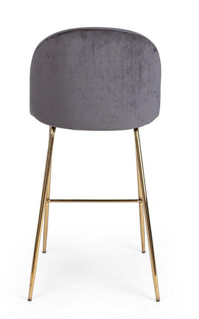 Sgabello da bar Carry per interno, Struttura In Acciaio E Compensato, 38 x  x 38 x 75 cm