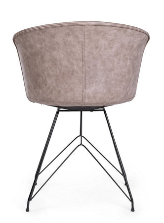 Sedia "Loft" con gambe in acciaio verniciato a polvere epossidica, per arredo interno 56 x 54 x h 76 cm