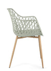 Sedia Optik con gambe in acciaio verniciate, per arredo interno 58 x 54 x h 85,5 cm