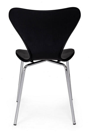 Sedia "Tessa" con gambe in acciaio verniciato a polvere epossidica, per arredo interno 50 x 49,5 x h 82 cm