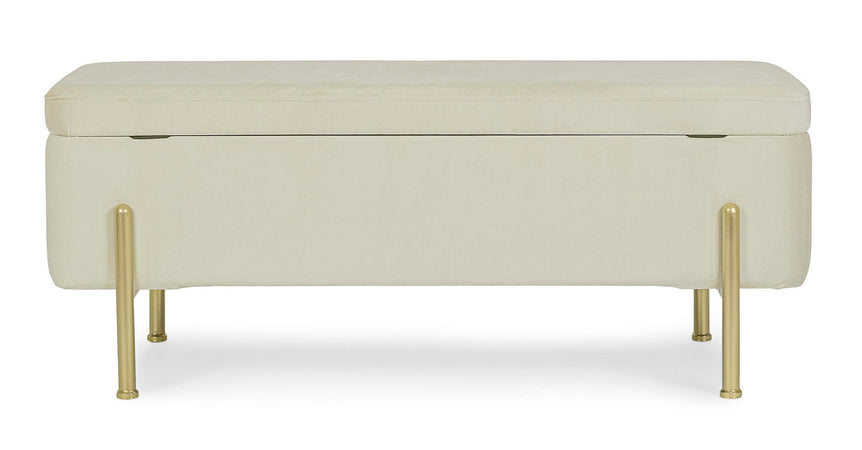 Panca Contenitore "Irina" per interno, con Struttura In Mdf E Compensato, da 110x42x42h cm