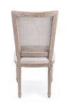 Sedia Liliane con struttura in legno di frassino, con cuscino da 48 x 65 x h 96 cm