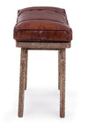 Sgabello per interno Charleston Struttura In Legno Di Mango, 54 x 30 x 53 h cm