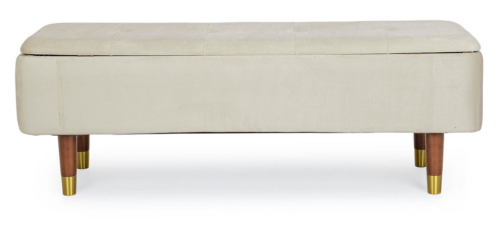 Panca Contenitore "Kira" per interno, con Struttura In Mdf E Compensato, da 120x42x42h cm