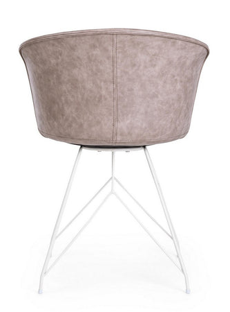 Sedia "Loft" con gambe in acciaio verniciato a polvere epossidica, per arredo interno 56 x 54 x h 76 cm