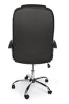 Poltrona Dehli da ufficio ergonomica, rivestimento in similpelle con braccioli e ruote