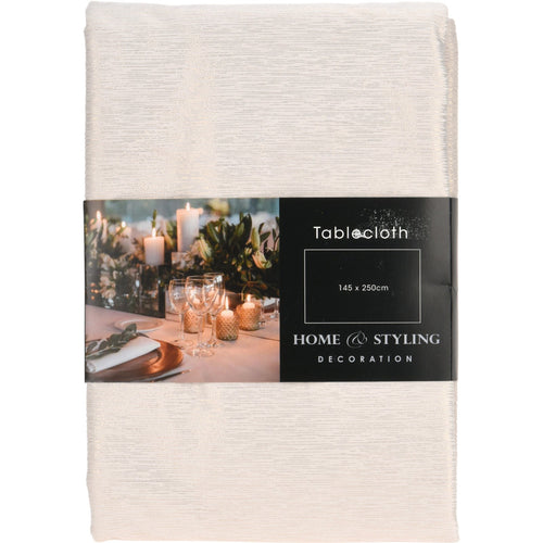 Tovaglia nataliza da 250 x 145 cm, decorazione in plastica, tinta unita