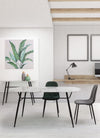 Sedia Irelia con struttura seduta e schienale in velluto, per arredo interno 52,5 x 42,5 x h 90 cm