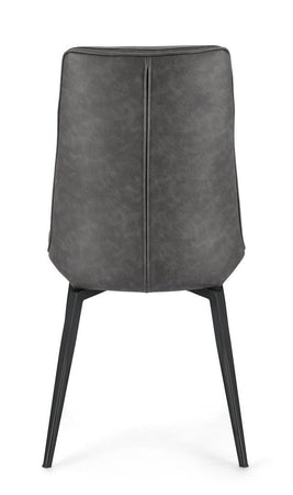 Sedia "Lawrence" con gambe in acciaio verniciato a polvere epossidica, per arredo interno 48 x 64 x h 92 cm