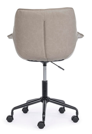 Poltrona "Joshua" da ufficio ergonomica, rivestimento in similpelle con braccioli e ruote