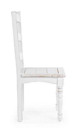 Sedia "Colette" con legno mango massiccio, per arredo interno 45 x 45 x h 102 cm