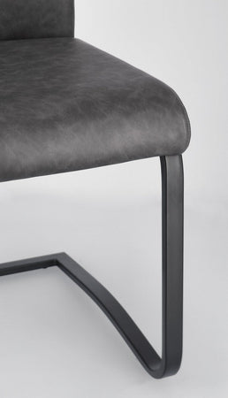 Sedia "Kenneth" con gambe in acciaio verniciato a polvere epossidica, per arredo interno 42 x 56 x h 102 cm