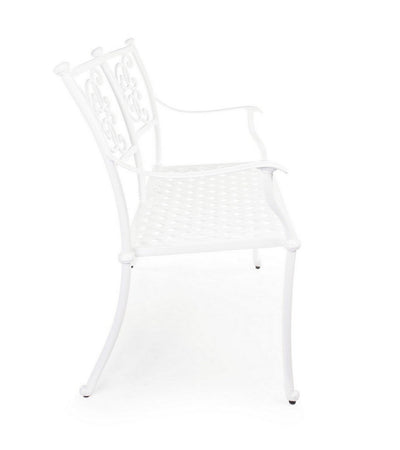 Panchina da giardino "Giglio" 2 posti, in alluminio, per esterno e veranda