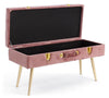 Panca Contenitore Polina per interno, con Struttura In Mdf, da 80x34x42h cm