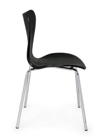 Sedia "Tessa" con gambe in acciaio verniciato a polvere epossidica, per arredo interno 50 x 49,5 x h 82 cm