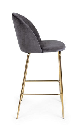 Sgabello da bar Carry per interno, Struttura In Acciaio E Compensato, 38 x  x 38 x 75 cm