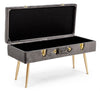 Panca Contenitore Polina per interno, con Struttura In Mdf, da 80x34x42h cm