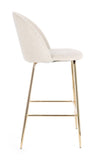 Sgabello da bar Carry per interno, Struttura In Acciaio E Compensato, 38 x  x 38 x 75 cm